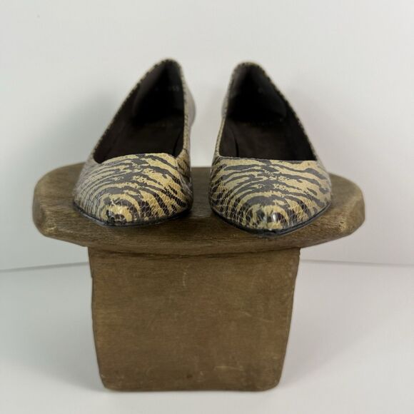 Womens Stuart Weitzman Python Snakeskin Leather Kitten Heels 6.5 - Picture 5 of 13